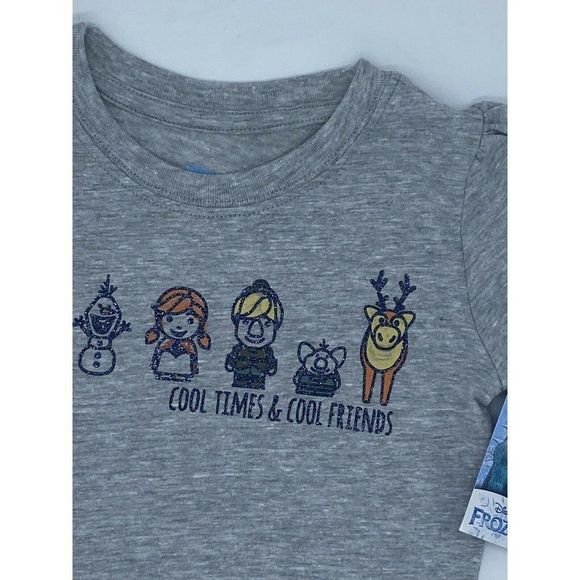 Toddler Girls Disney Frozen 'Cool Times Cool Friends Graphic T-Shirt 2T 3T 4T 5T - Picture 5 of 11
